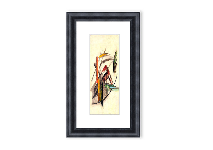 Framed print of 'Animal' by Franz Marc, showcasing vibrant colors and dynamic forms, ready to hang.