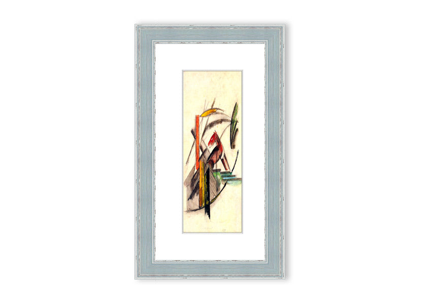 Framed print of 'Animal' by Franz Marc, showcasing vibrant colors and dynamic forms, ready to hang.