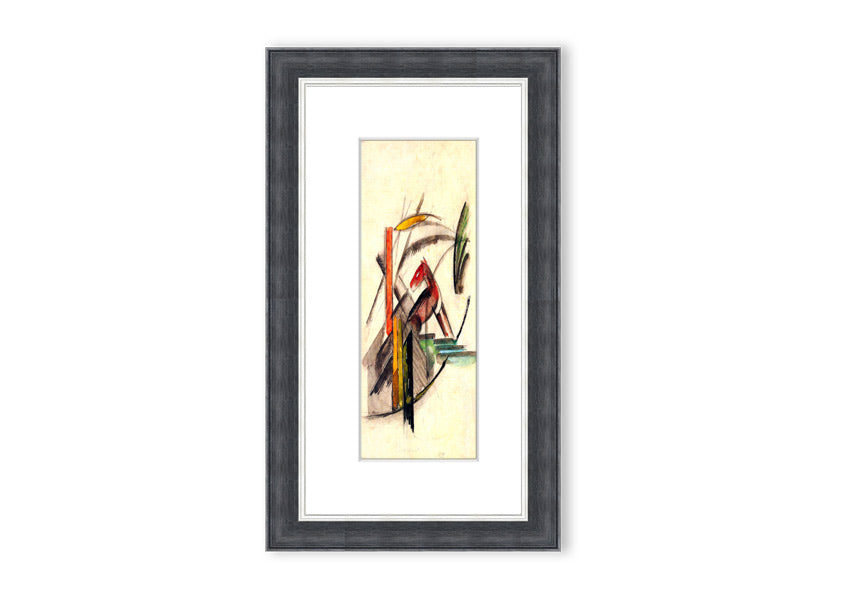 Framed print of 'Animal' by Franz Marc, showcasing vibrant colors and dynamic forms, ready to hang.