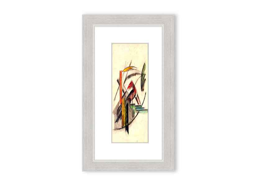 Framed print of 'Animal' by Franz Marc, showcasing vibrant colors and dynamic forms, ready to hang.