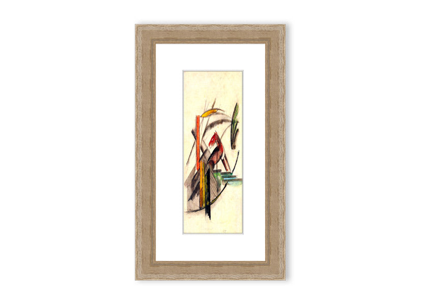 Framed print of 'Animal' by Franz Marc, showcasing vibrant colors and dynamic forms, ready to hang.