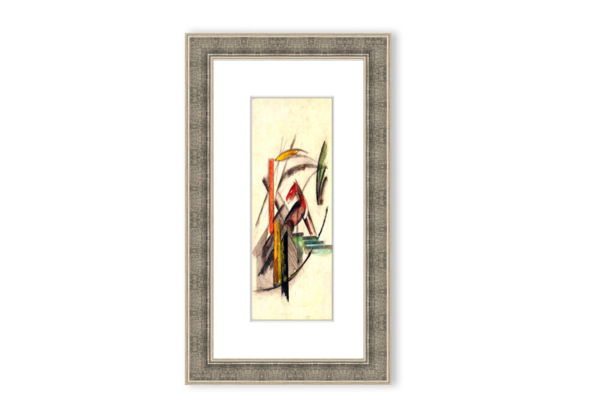 Framed print of 'Animal' by Franz Marc, showcasing vibrant colors and dynamic forms, ready to hang.