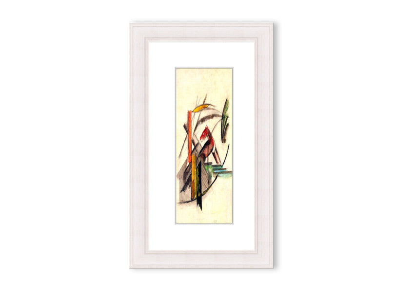 Framed print of 'Animal' by Franz Marc, showcasing vibrant colors and dynamic forms, ready to hang.