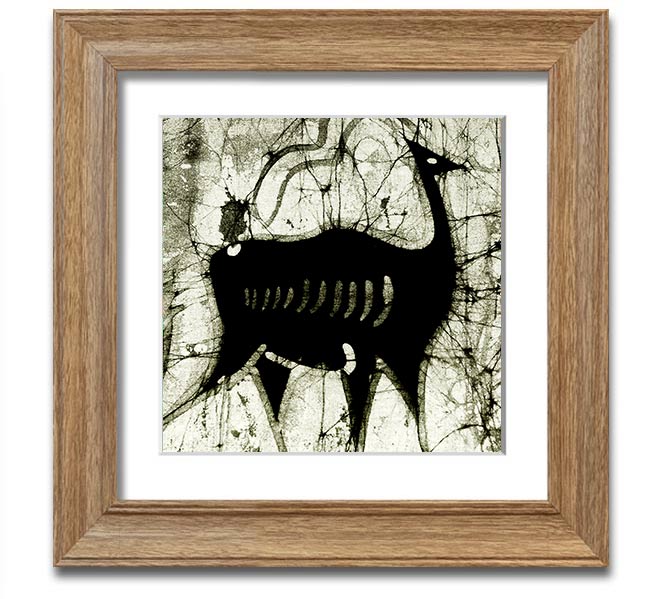 Animal Forest Square Framed Print showcasing vibrant wildlife art in a stylish frame.