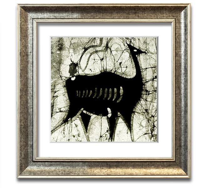 Animal Forest Square Framed Print showcasing vibrant wildlife art in a stylish frame.