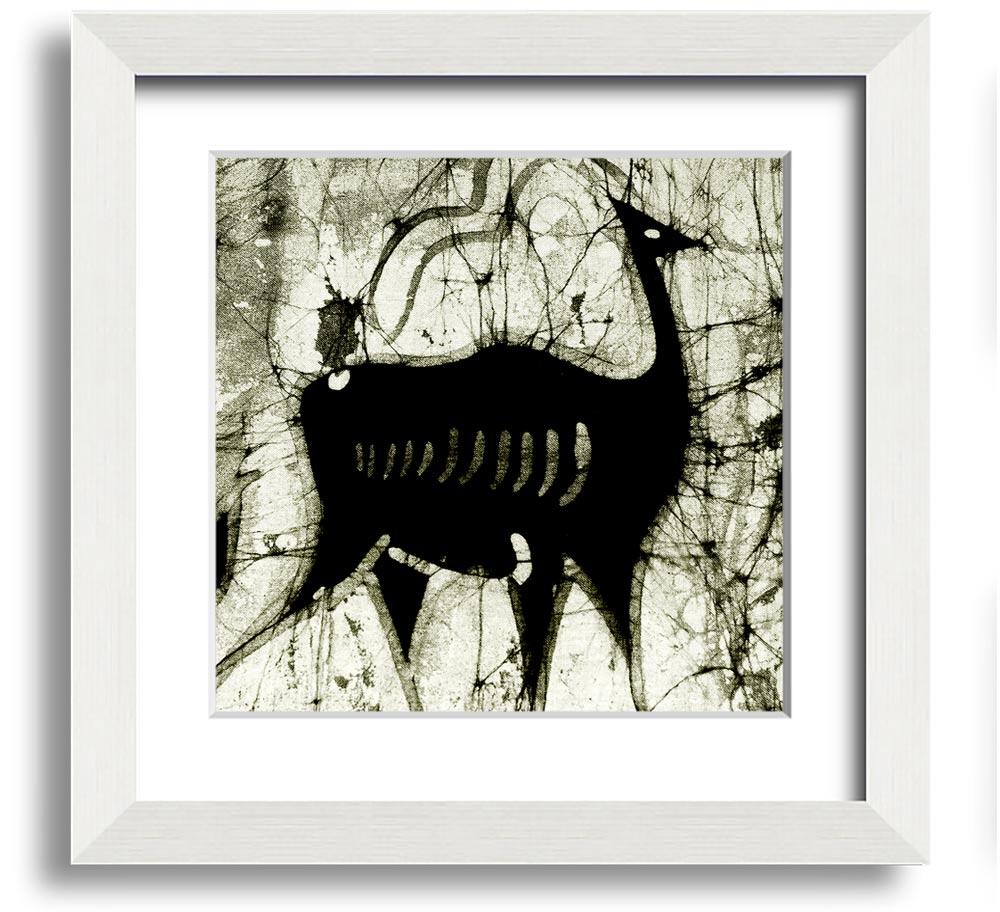 Animal Forest Square Framed Print showcasing vibrant wildlife art in a stylish frame.