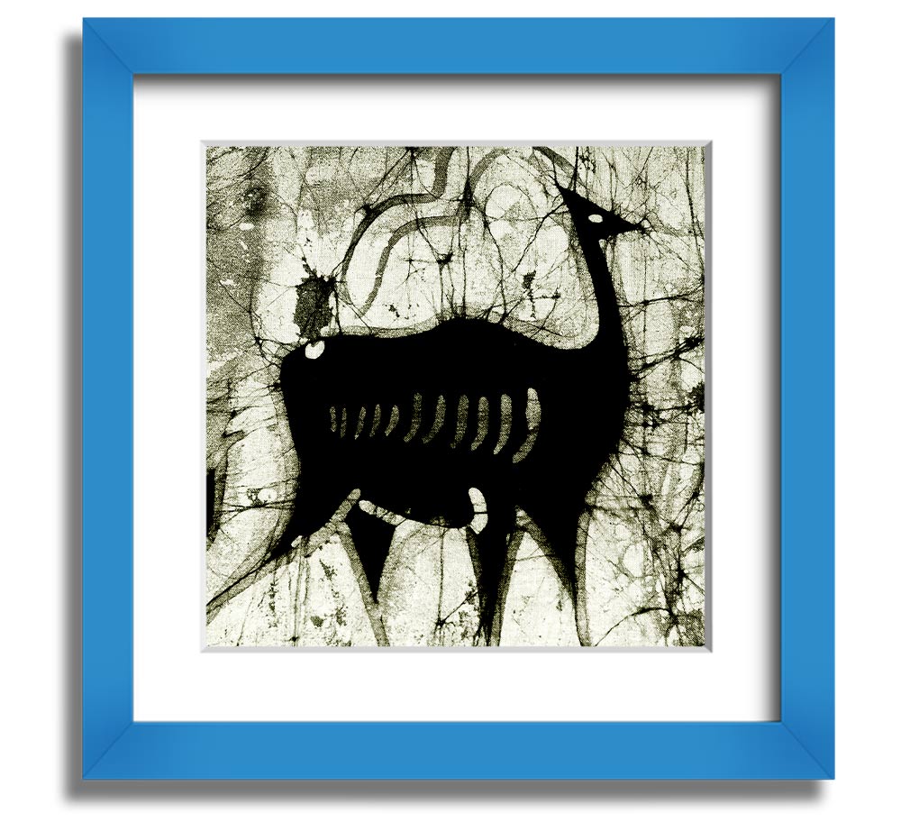 Animal Forest Square Framed Print showcasing vibrant wildlife art in a stylish frame.