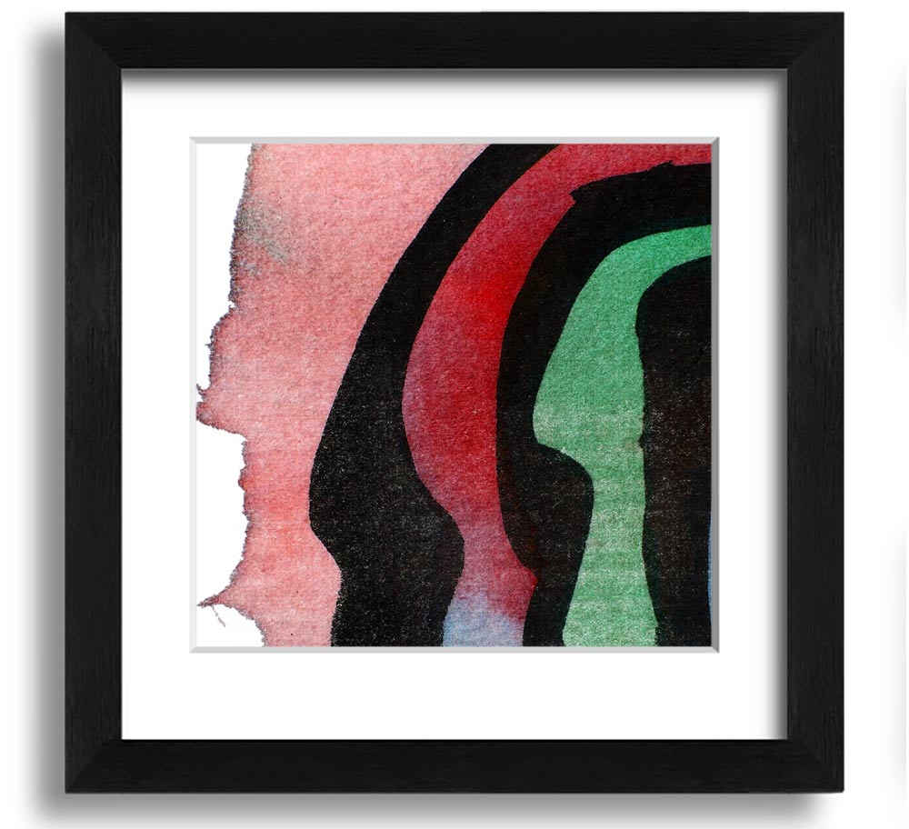 Animal Stripes 1 Square Framed Print with a stylish animal stripes design, available in various frame colours.