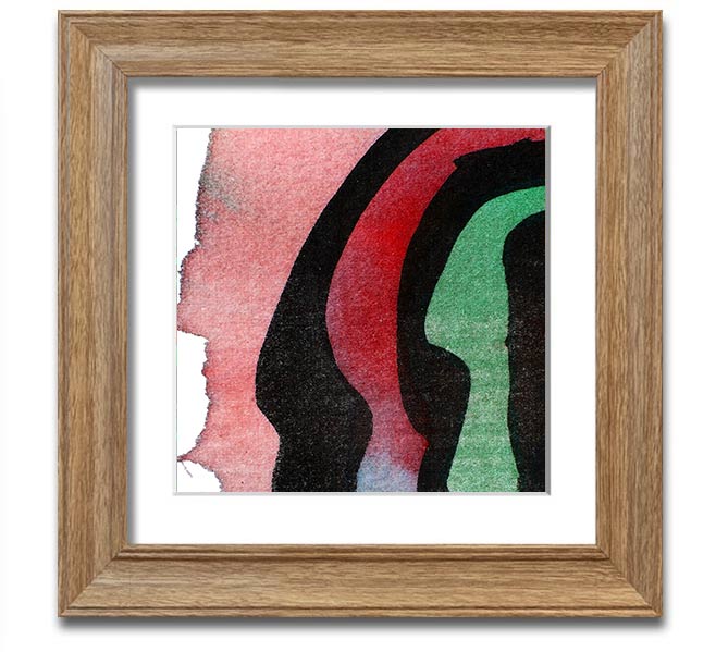 Animal Stripes 1 Square Framed Print with a stylish animal stripes design, available in various frame colours.