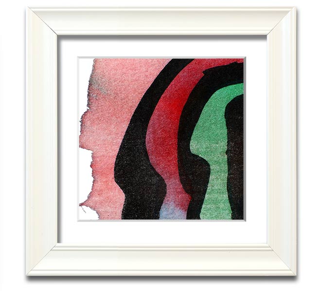Animal Stripes 1 Square Framed Print with a stylish animal stripes design, available in various frame colours.