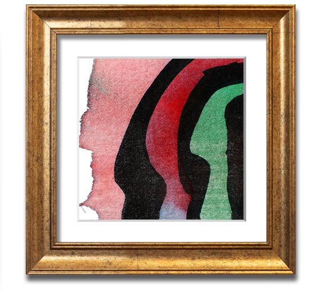 Animal Stripes 1 Square Framed Print with a stylish animal stripes design, available in various frame colours.