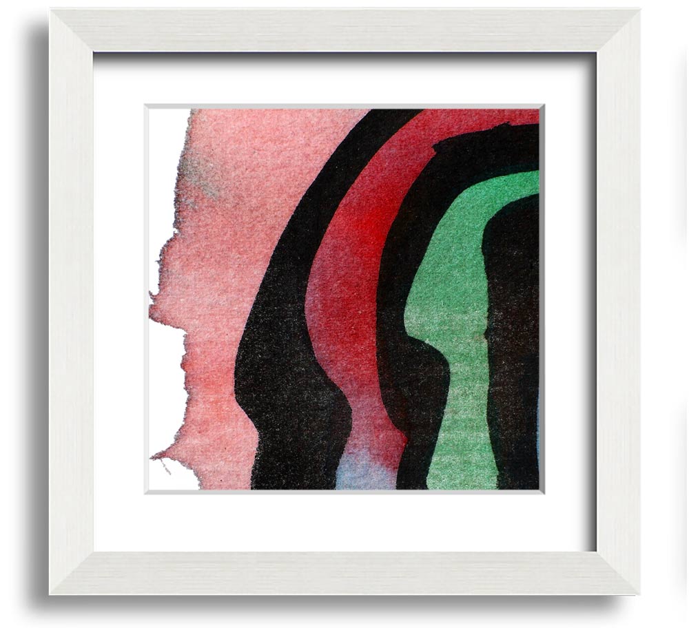 Animal Stripes 1 Square Framed Print with a stylish animal stripes design, available in various frame colours.