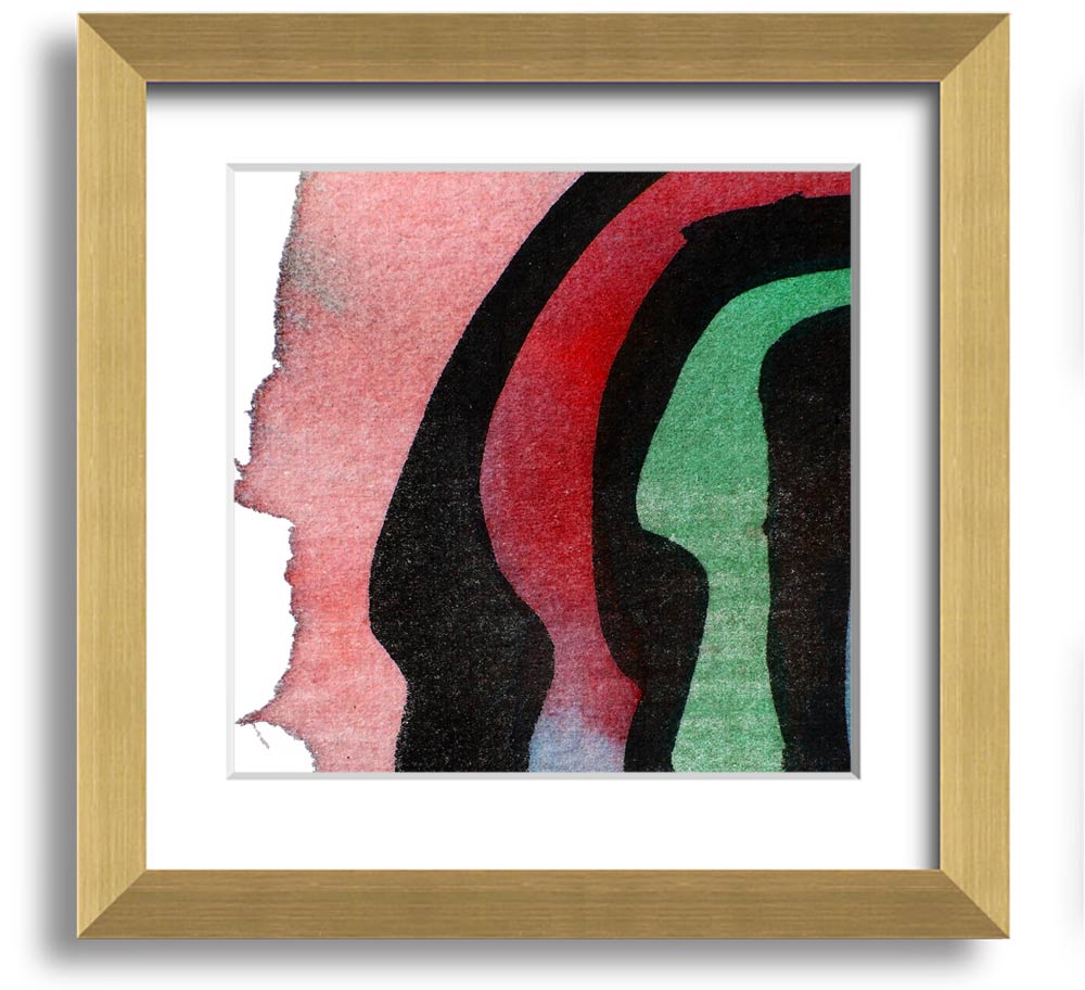 Animal Stripes 1 Square Framed Print with a stylish animal stripes design, available in various frame colours.