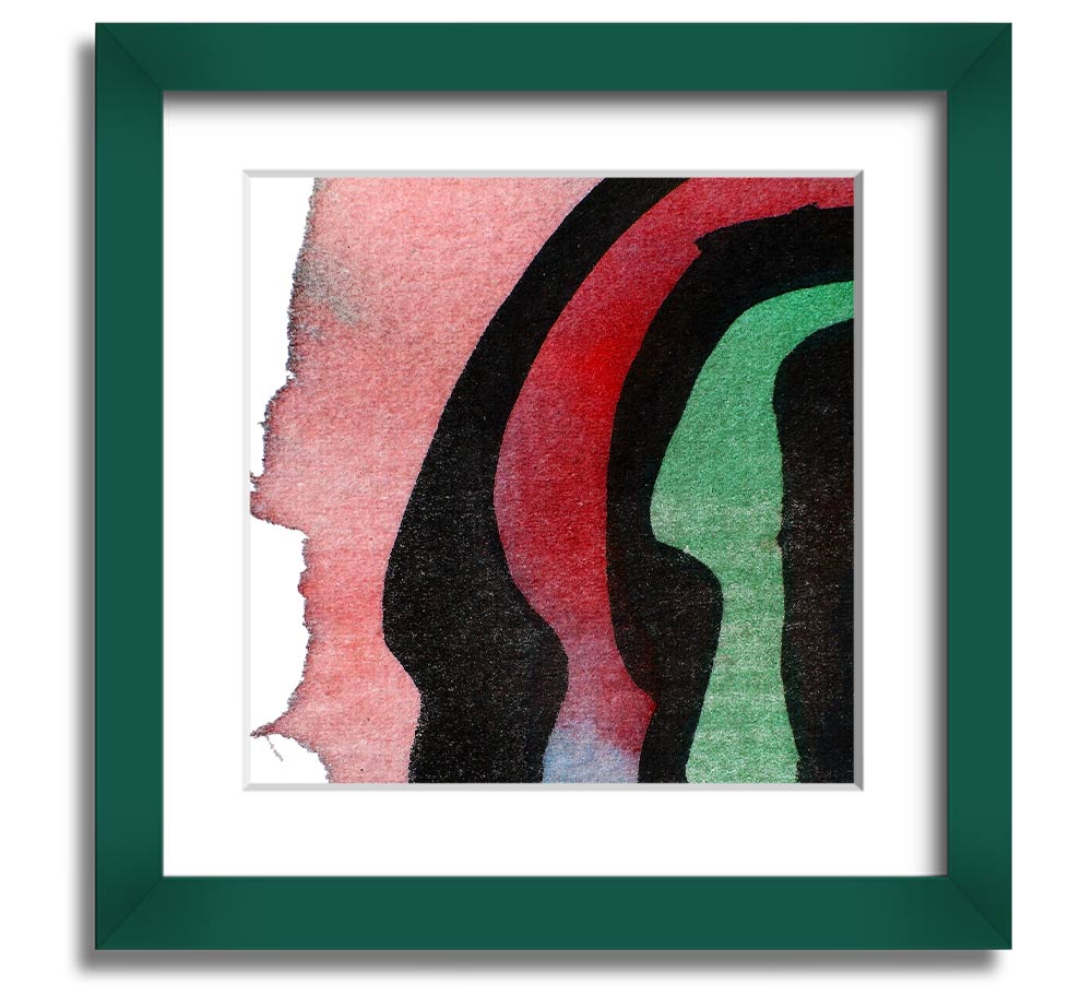 Animal Stripes 1 Square Framed Print with a stylish animal stripes design, available in various frame colours.