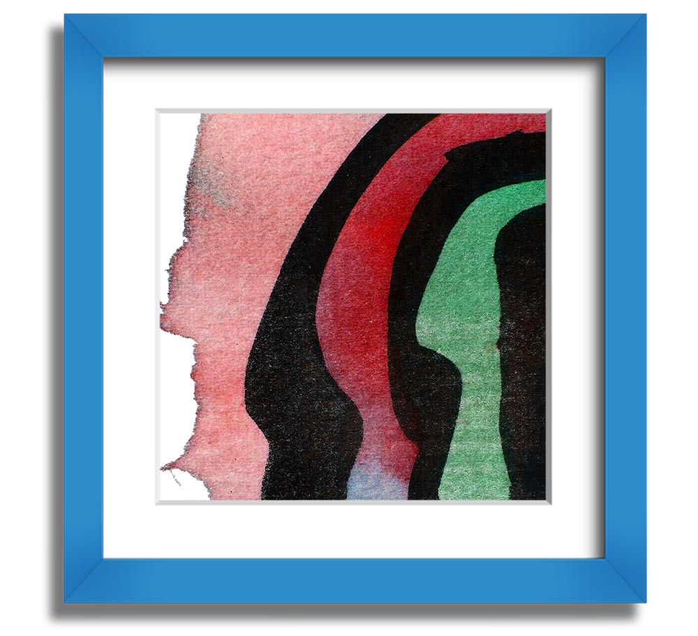 Animal Stripes 1 Square Framed Print with a stylish animal stripes design, available in various frame colours.