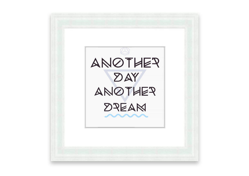 Framed print titled 'Another Day Another Dream', showcasing a beautiful Cornwall landscape, available in various frame colors.