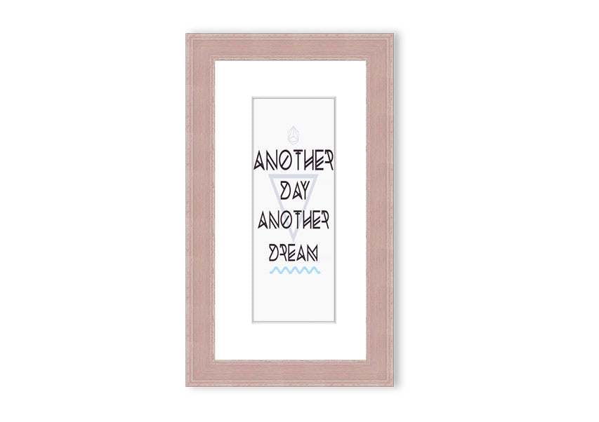 Framed print titled 'Another Day Another Dream', showcasing a beautiful Cornwall landscape, available in various frame colors.