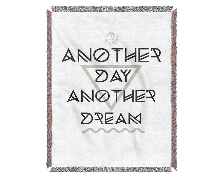 Another Day Another Dream throw blanket made from 100% cotton, featuring a luxurious thermal weave design, perfect for bed or couch.