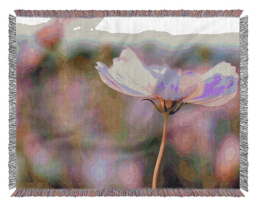 Luxurious Another Side Of A Poppy throw blanket made from 100% cotton, featuring a thermal weave for breathability and a classic design.