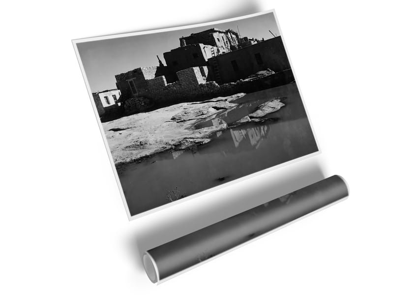 Ansel Adams Acoma Pueblo 3 canvas poster showcasing stunning landscape photography.