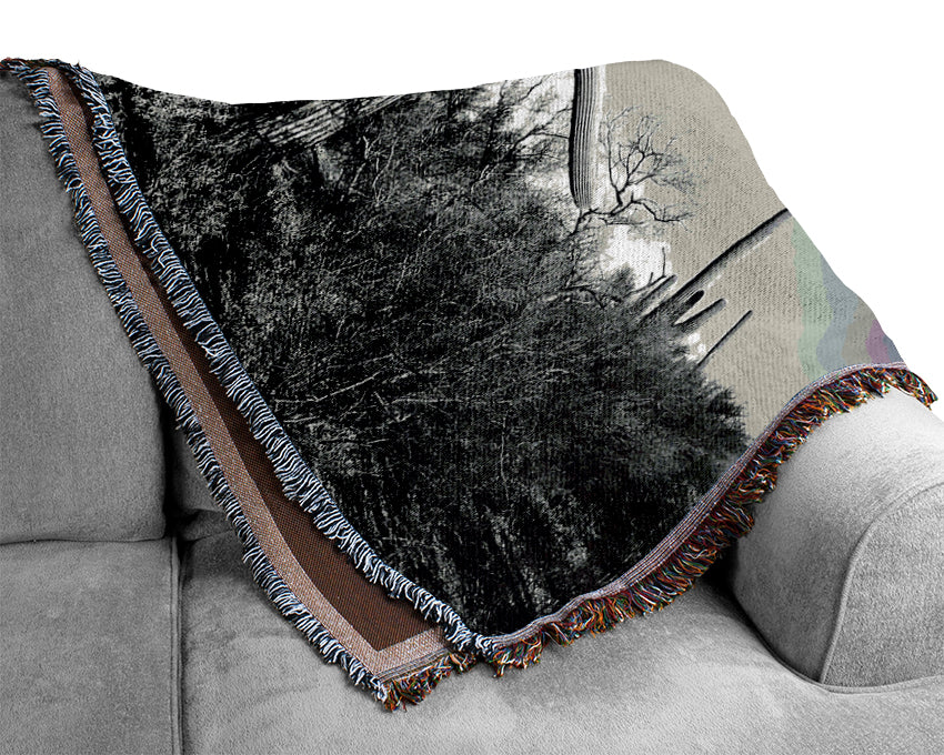 Ansel Adams Cactus Throw blanket featuring a beautiful cactus design inspired by Saguaro National Monument in Arizona, made from 100% cotton.