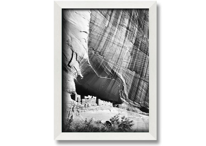 Framed print of Ansel Adams' Canyon De Chelly Arizona, showcasing stunning landscape photography with a beautiful frame.