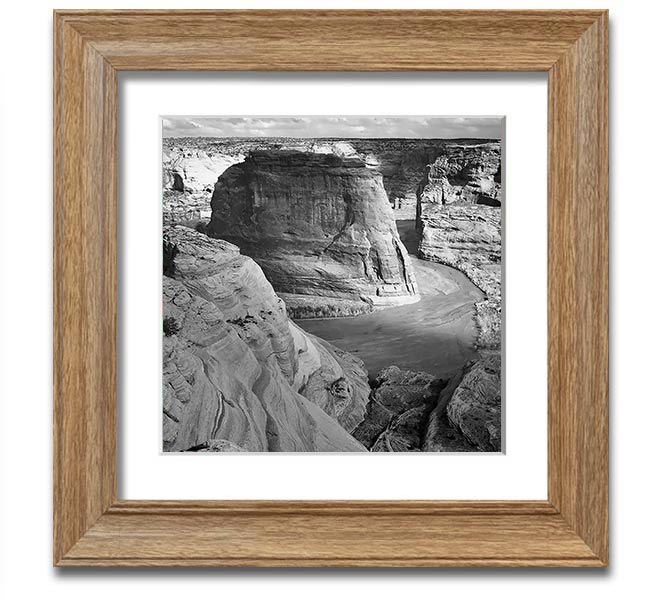 Ansel Adams Canyon De Chelly black and white framed print showcasing stunning landscape photography.