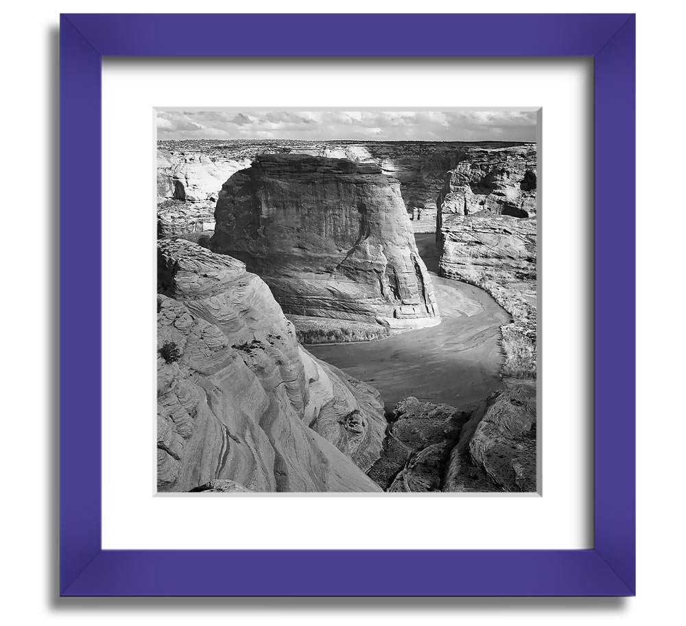Ansel Adams Canyon De Chelly black and white framed print showcasing stunning landscape photography.