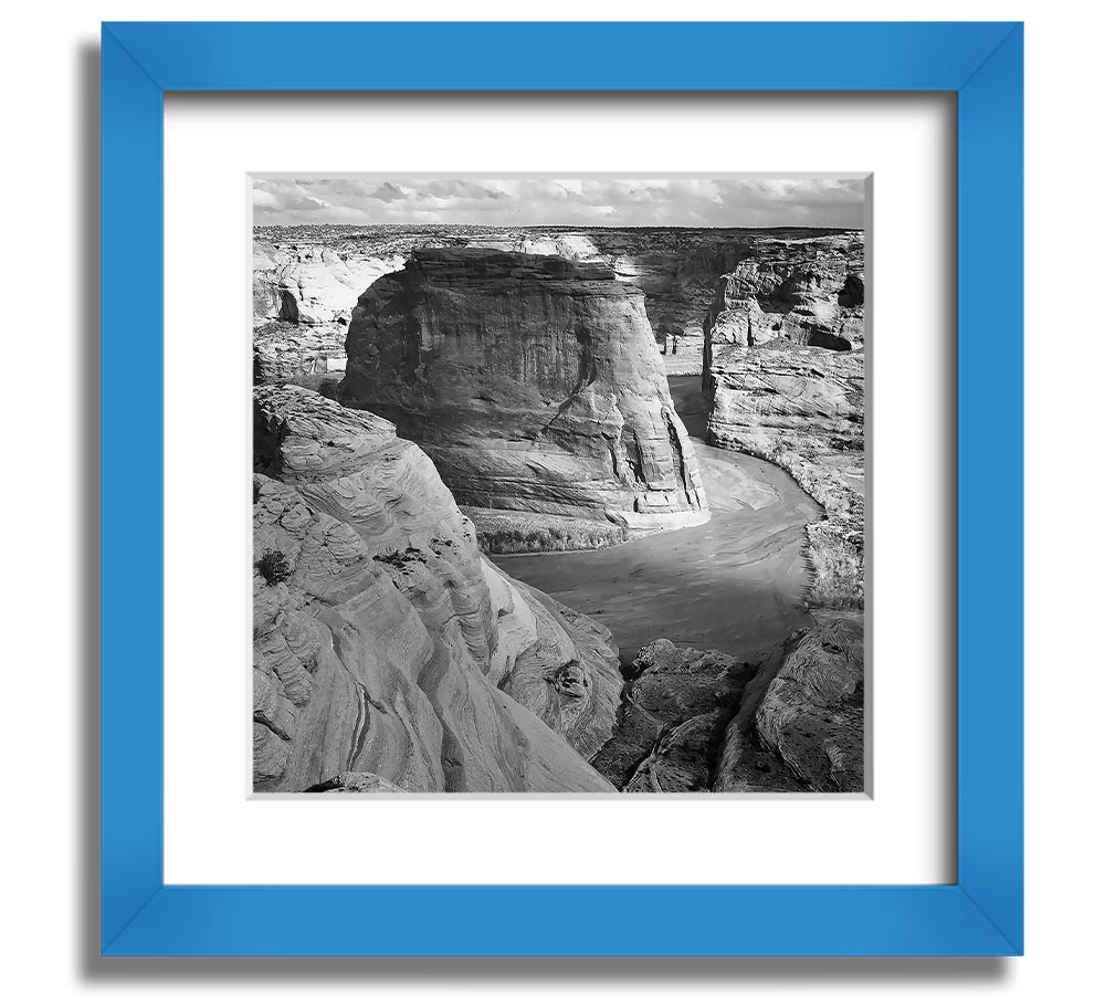 Ansel Adams Canyon De Chelly black and white framed print showcasing stunning landscape photography.