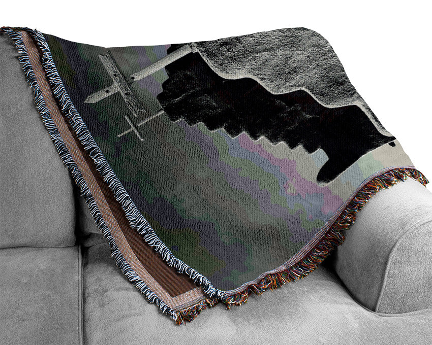 Ansel Adams Church throw blanket featuring a thermal weave, made from 100% cotton, showcasing a luxurious finish and classic design.