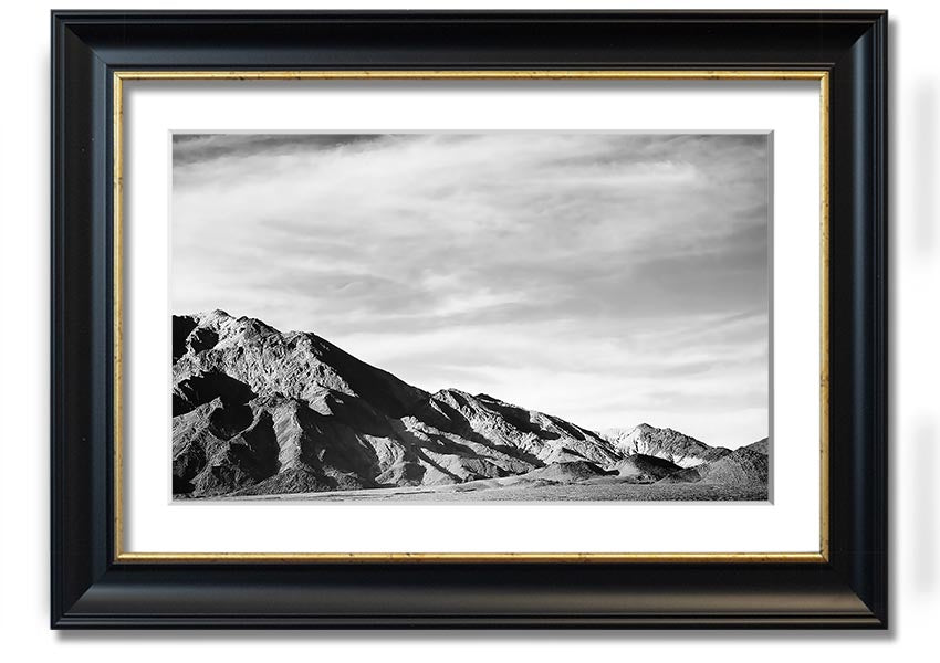 Framed print of Ansel Adams' Death Valley 2, showcasing stunning desert landscape in black and white.