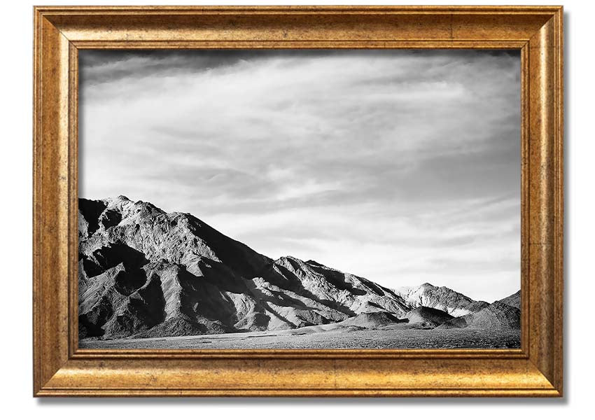 Framed print of Ansel Adams' Death Valley 2, showcasing stunning desert landscape in black and white.