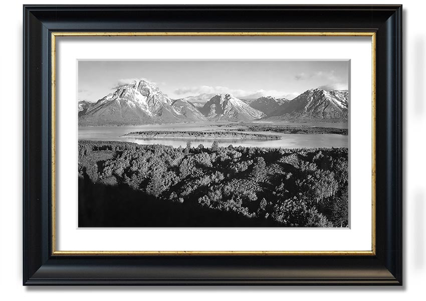 Framed print of Ansel Adams' Signal Hill in Grand Teton, Wyoming, showcasing stunning landscape photography.
