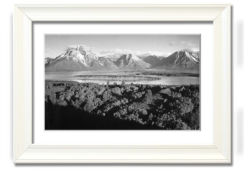 Framed print of Ansel Adams' Signal Hill in Grand Teton, Wyoming, showcasing stunning landscape photography.