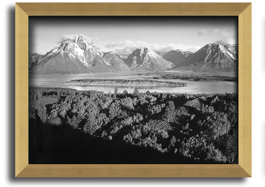 Framed print of Ansel Adams' Signal Hill in Grand Teton, Wyoming, showcasing stunning landscape photography.