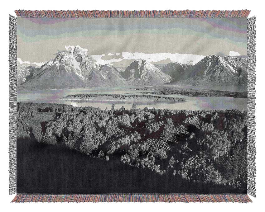 Ansel Adams Signal Hill throw blanket featuring a luxurious thermal weave in 100% cotton, perfect for cozying up on a couch or bed.