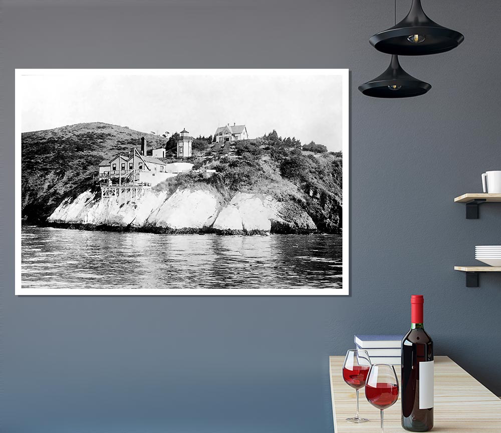 Ansel Adams Yerba Buena poster on high-quality canvas, showcasing stunning landscape photography.