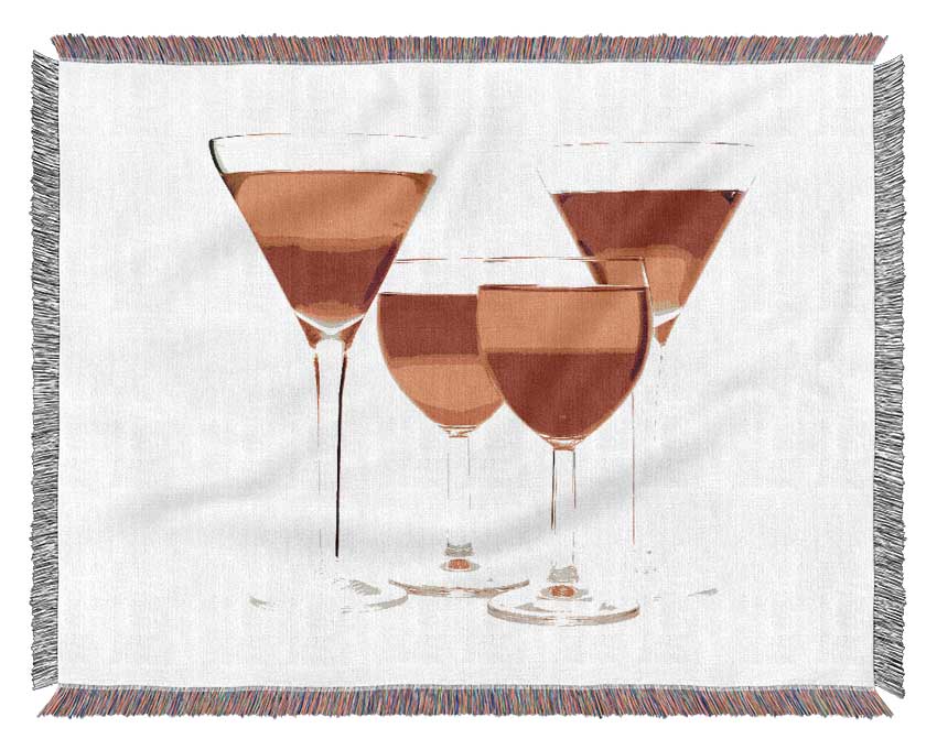 Luxurious Anyone For Mixed Cocktails throw blanket made from 100% cotton, featuring a thermal weave for breathability and a classic design suitable for any interior.