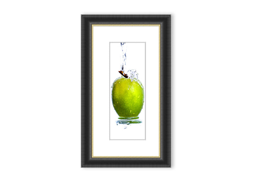 Framed print of Apple Waterfall artwork showcasing vibrant colors and serene nature scene.