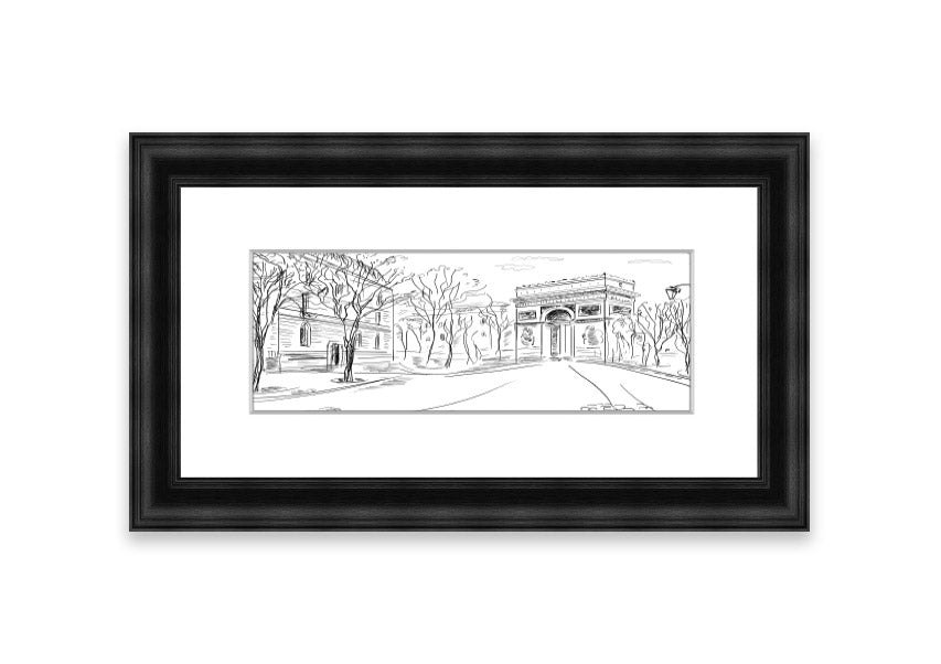 Framed print of the Arc De Triomphe 1, showcasing intricate details and vibrant colors, available in various frame options.