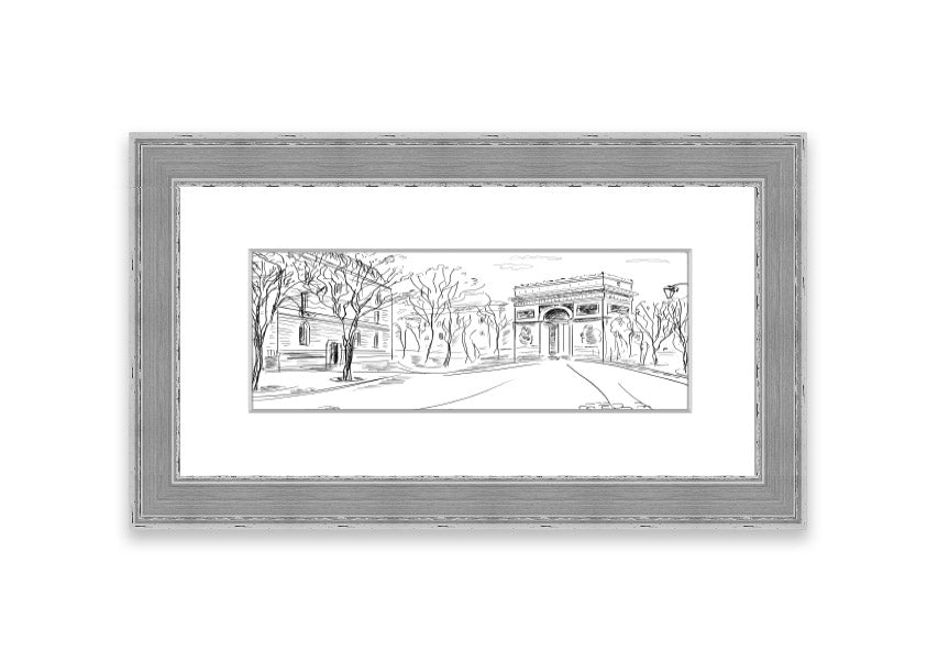 Framed print of the Arc De Triomphe 1, showcasing intricate details and vibrant colors, available in various frame options.