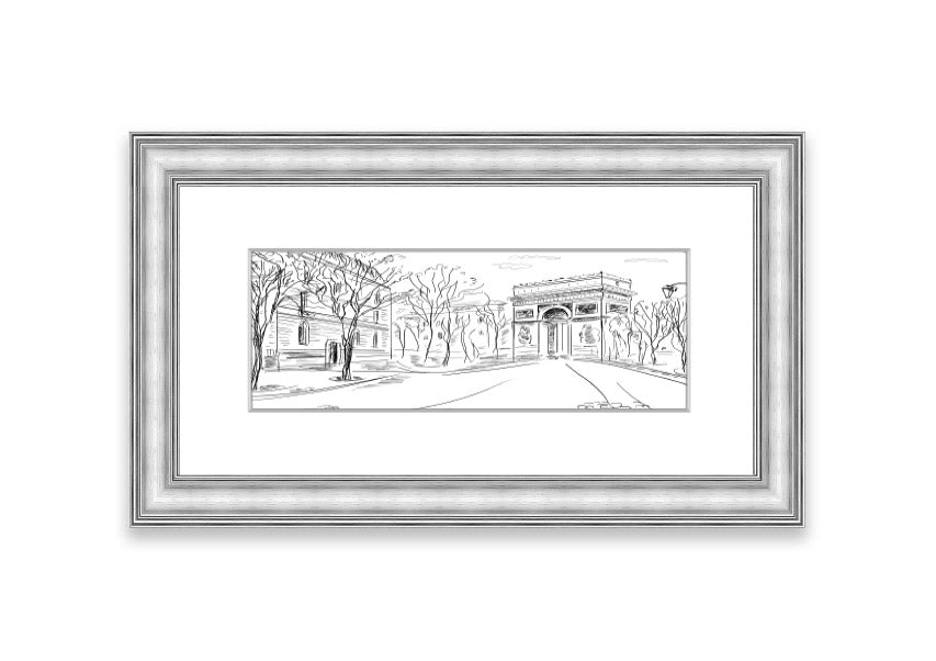Framed print of the Arc De Triomphe 1, showcasing intricate details and vibrant colors, available in various frame options.