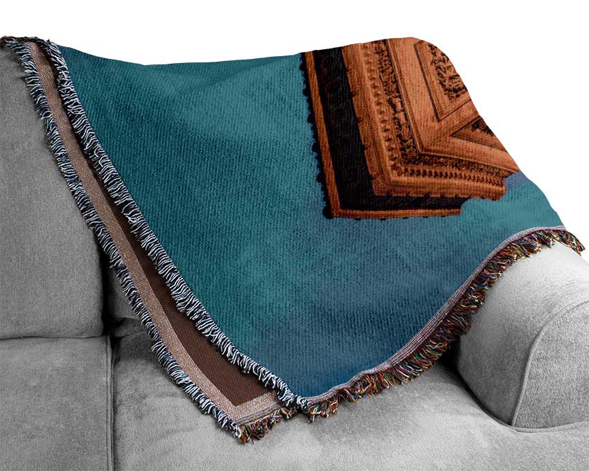 Luxurious Arc De Triomphe 3 cotton throw blanket in a cozy setting, showcasing its thermal weave and elegant design.