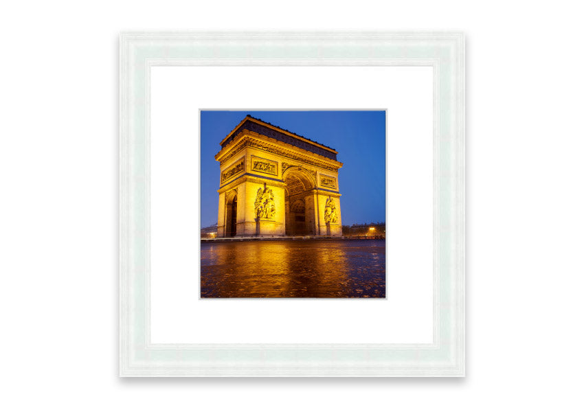 Arc De Triomphe 3 framed print showcasing the iconic monument, elegantly framed in multiple color options.