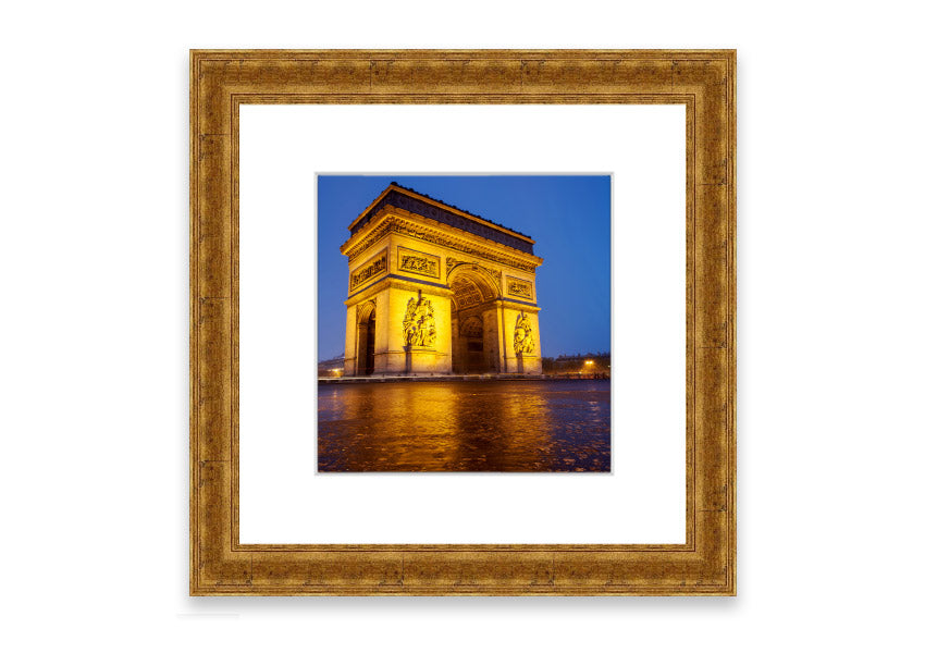 Arc De Triomphe 3 framed print showcasing the iconic monument, elegantly framed in multiple color options.
