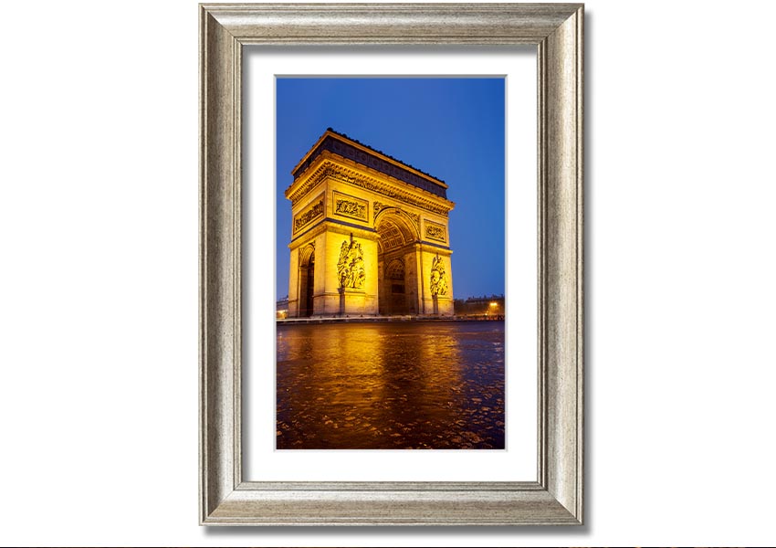 Arc De Triomphe 3 framed print showcasing the iconic Paris landmark in a stylish frame.