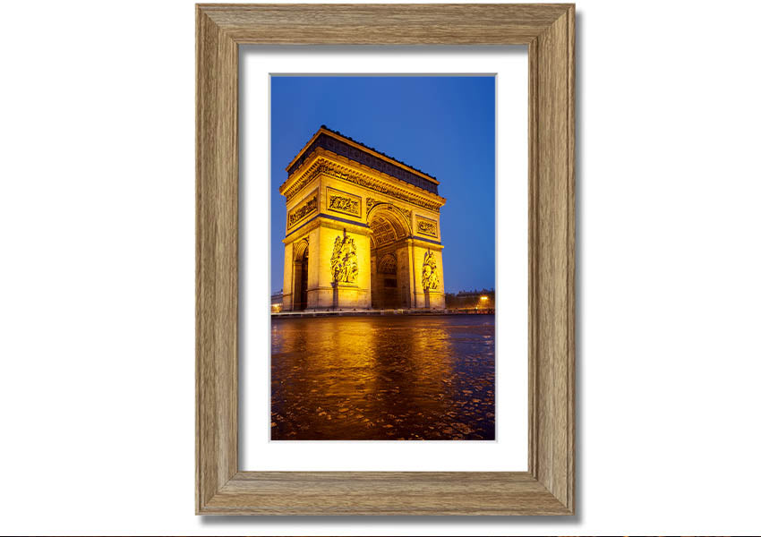 Arc De Triomphe 3 framed print showcasing the iconic Paris landmark in a stylish frame.