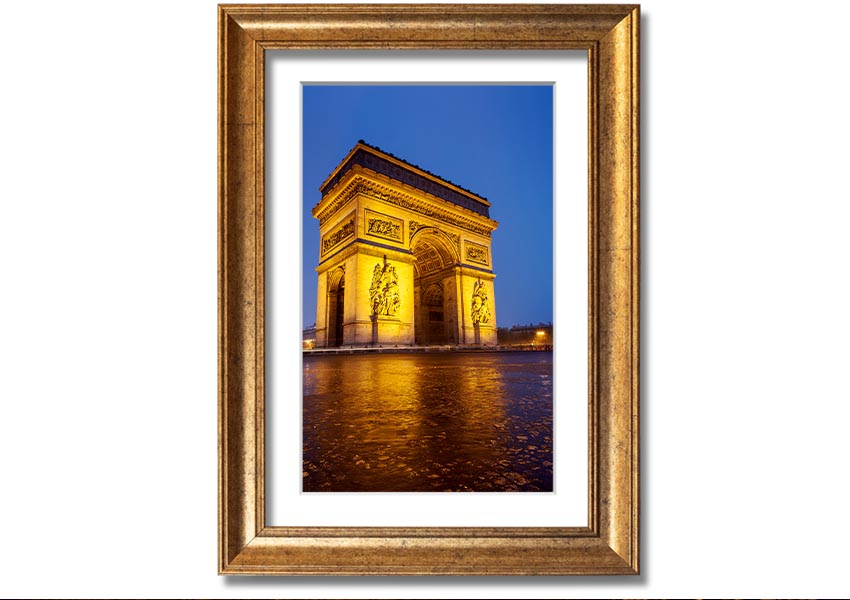 Arc De Triomphe 3 framed print showcasing the iconic Paris landmark in a stylish frame.