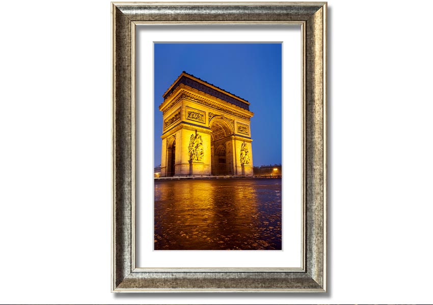Arc De Triomphe 3 framed print showcasing the iconic Paris landmark in a stylish frame.