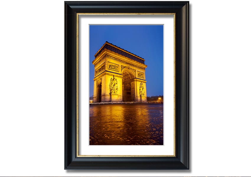 Arc De Triomphe 3 framed print showcasing the iconic Paris landmark in a stylish frame.